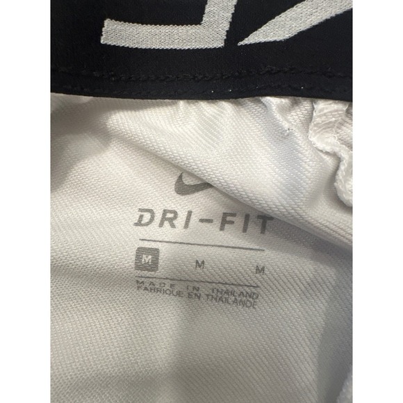 Nike Dri Fit Athletic Shorts Women's Gray M White Running Gym Just Do It - Picture 5 of 5